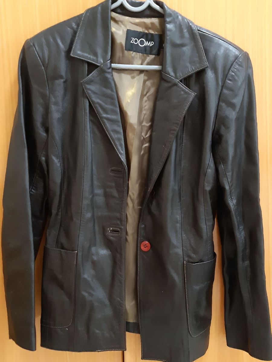 jaqueta de couro zoomp