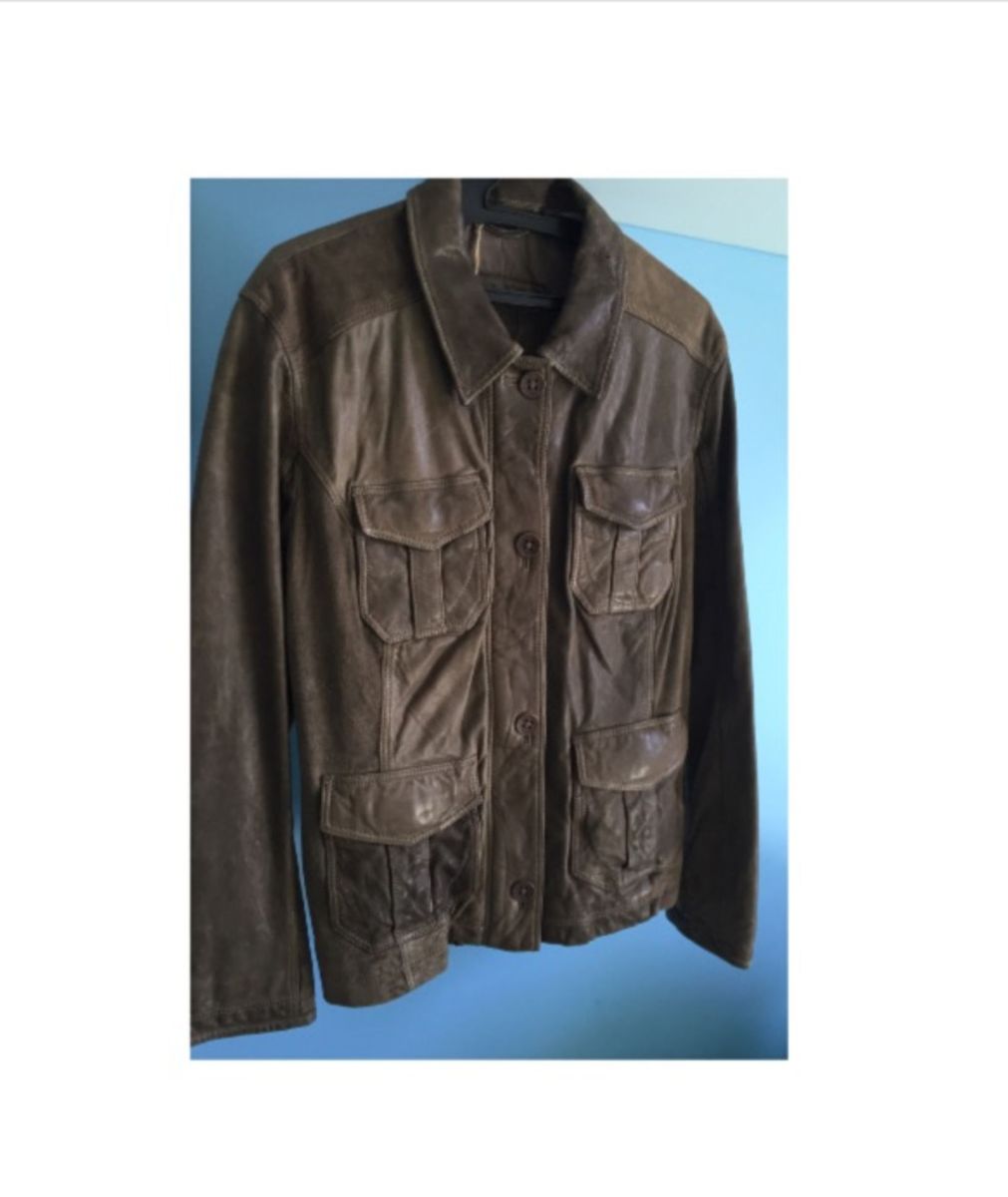 jaqueta de couro timberland