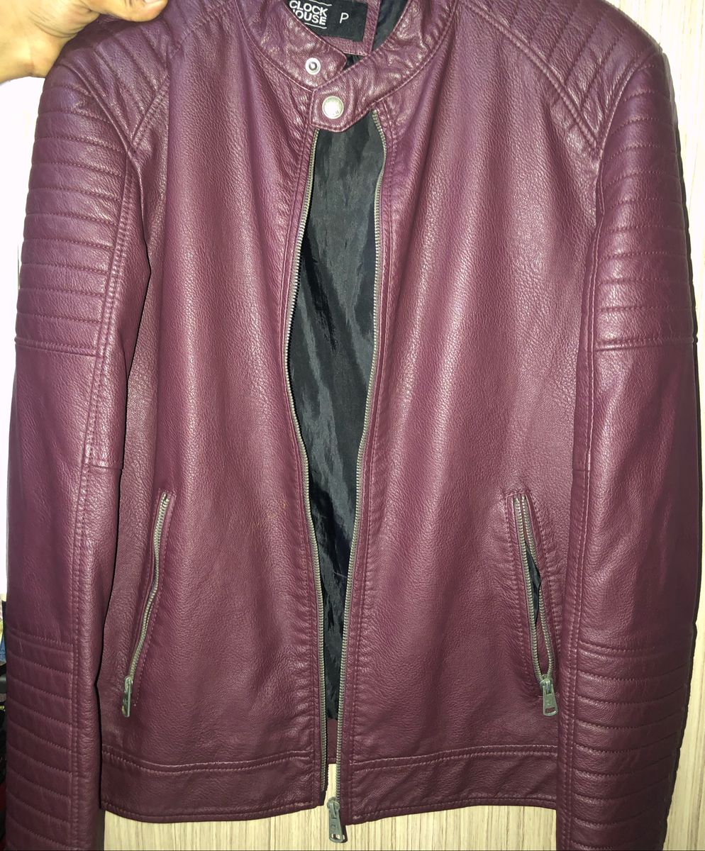 jaqueta de couro masculina cea