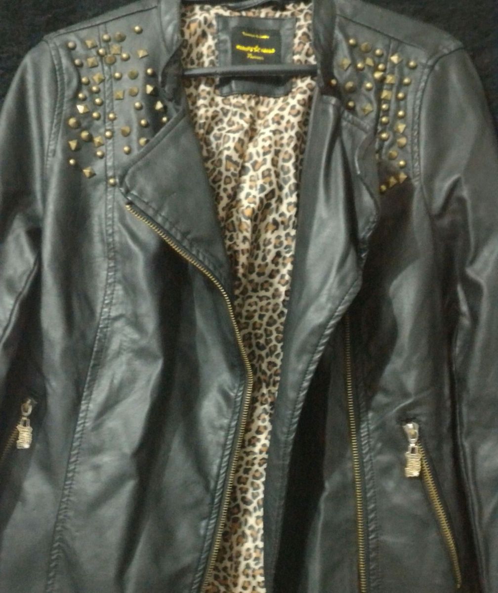jaqueta de couro feminina planet girl