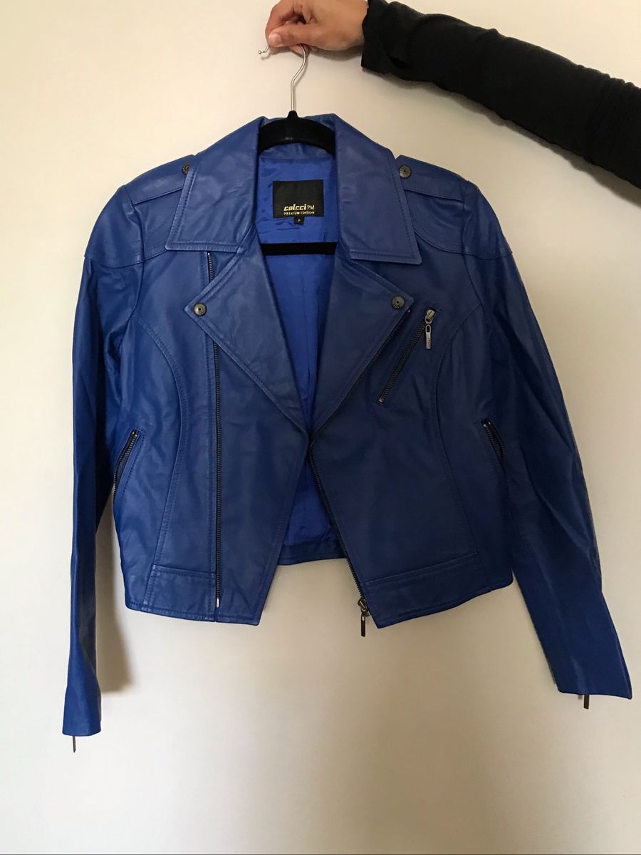 jaqueta de couro colcci