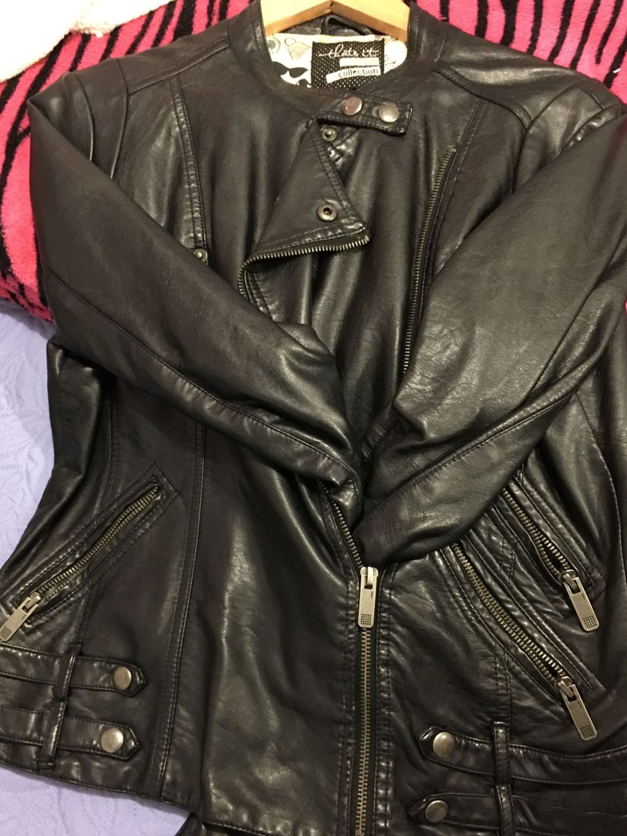 jaqueta de couro leader