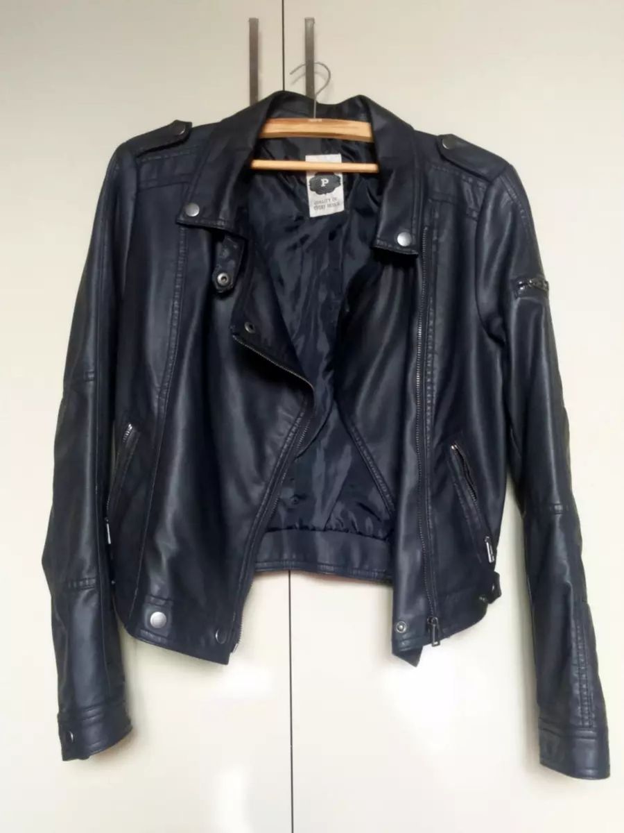 jaqueta de couro blue steel