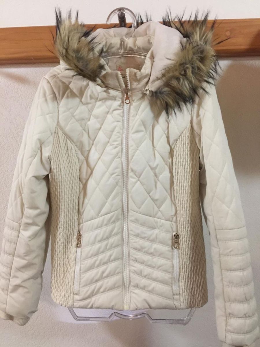 jaqueta de fibra feminina