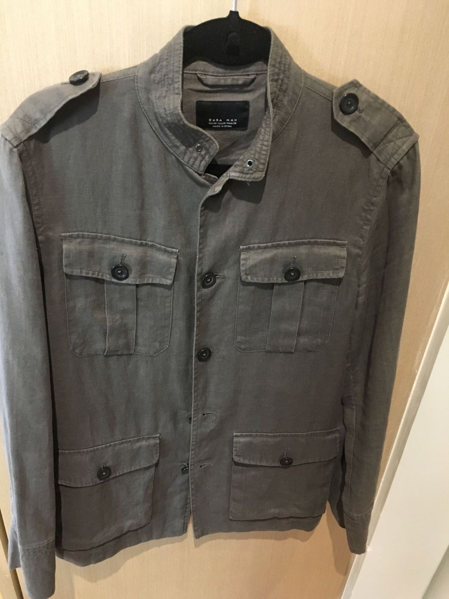 jaqueta de linho masculina