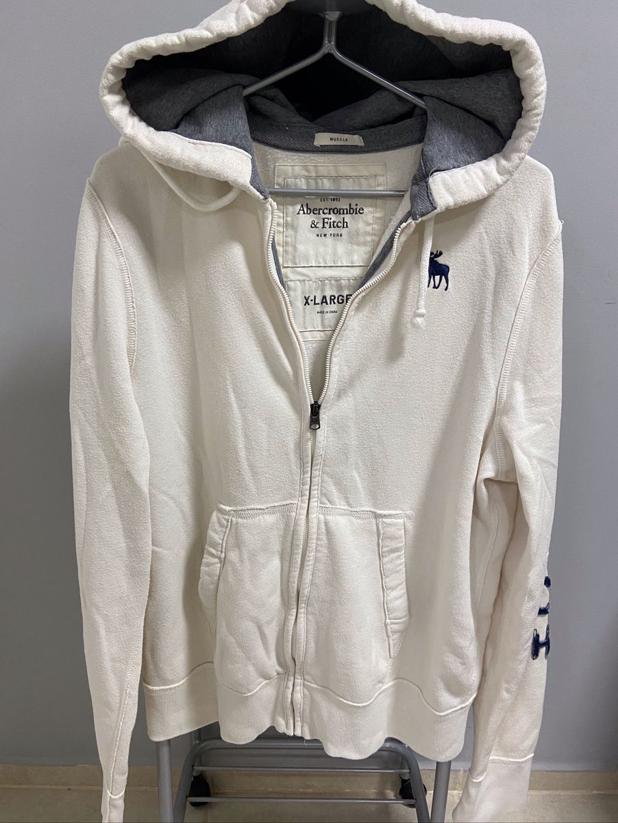 Moletom abercrombie sale branco