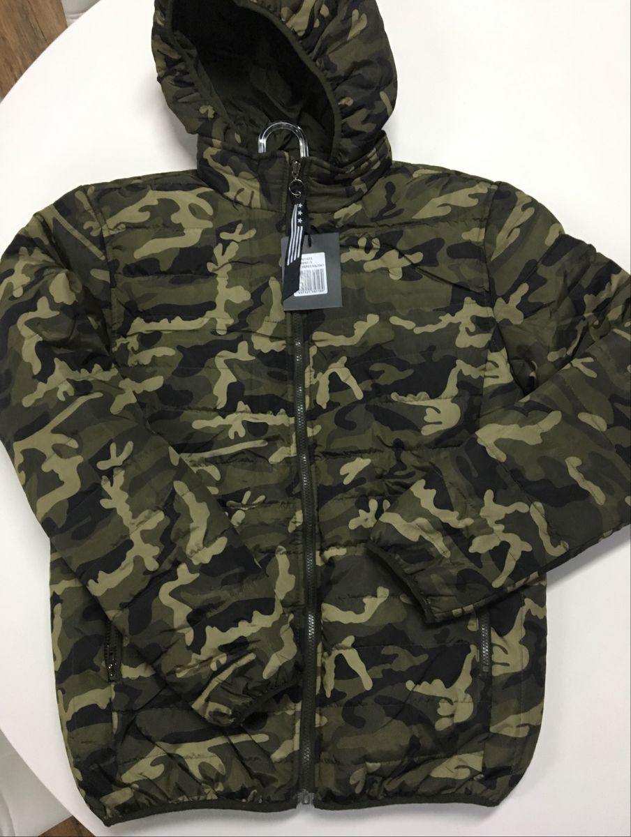 jaqueta camuflada dupla face