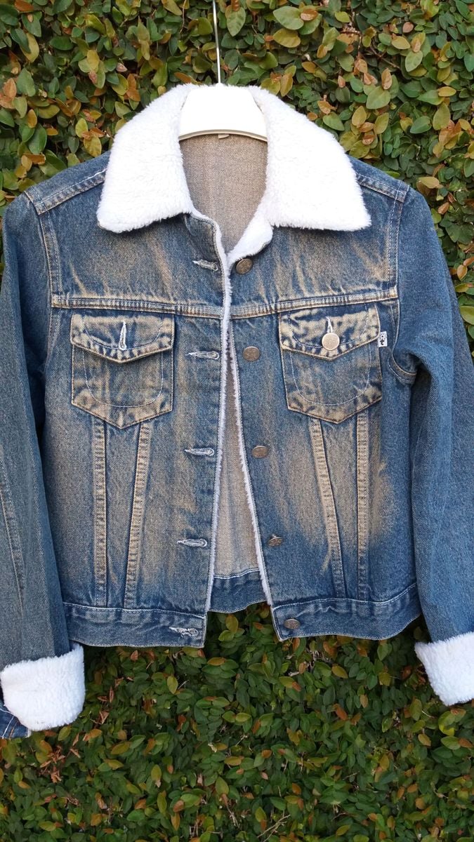 jaqueta jeans com pelego