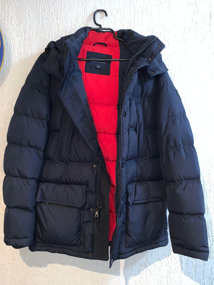 jaqueta tommy hilfiger masculino pena de ganso