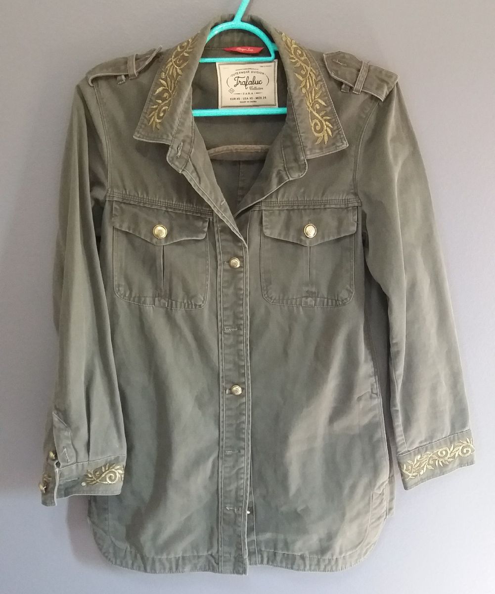 jaqueta verde zara