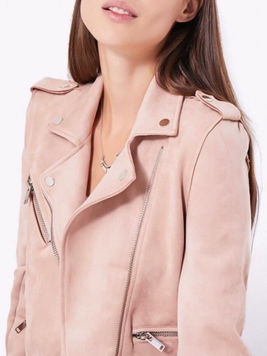 jaqueta suede rosa