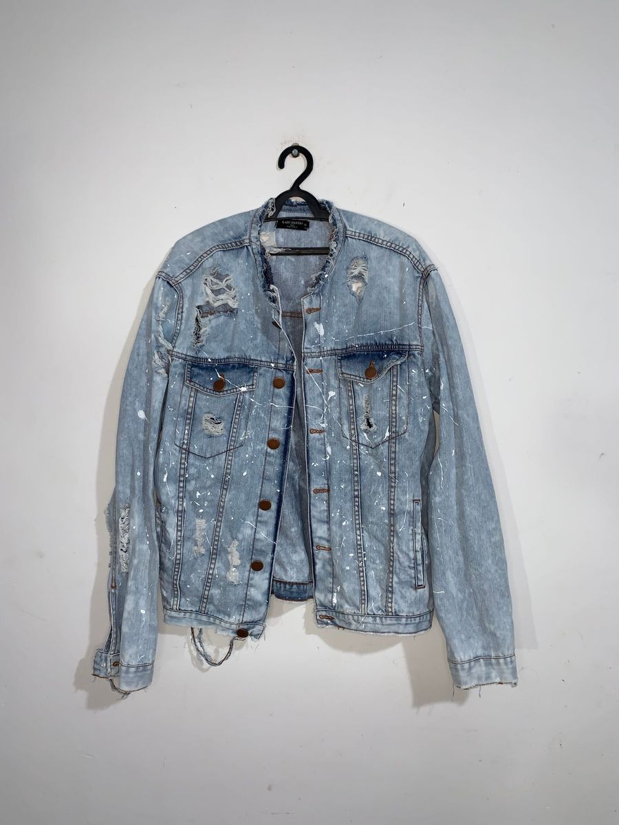 jaqueta jeans destroyed riachuelo