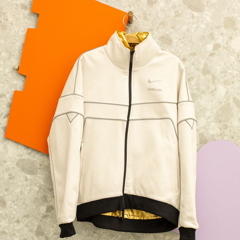 Nike Branca Casaco Dupla Face Nike Jaqueta Nike Windrunner