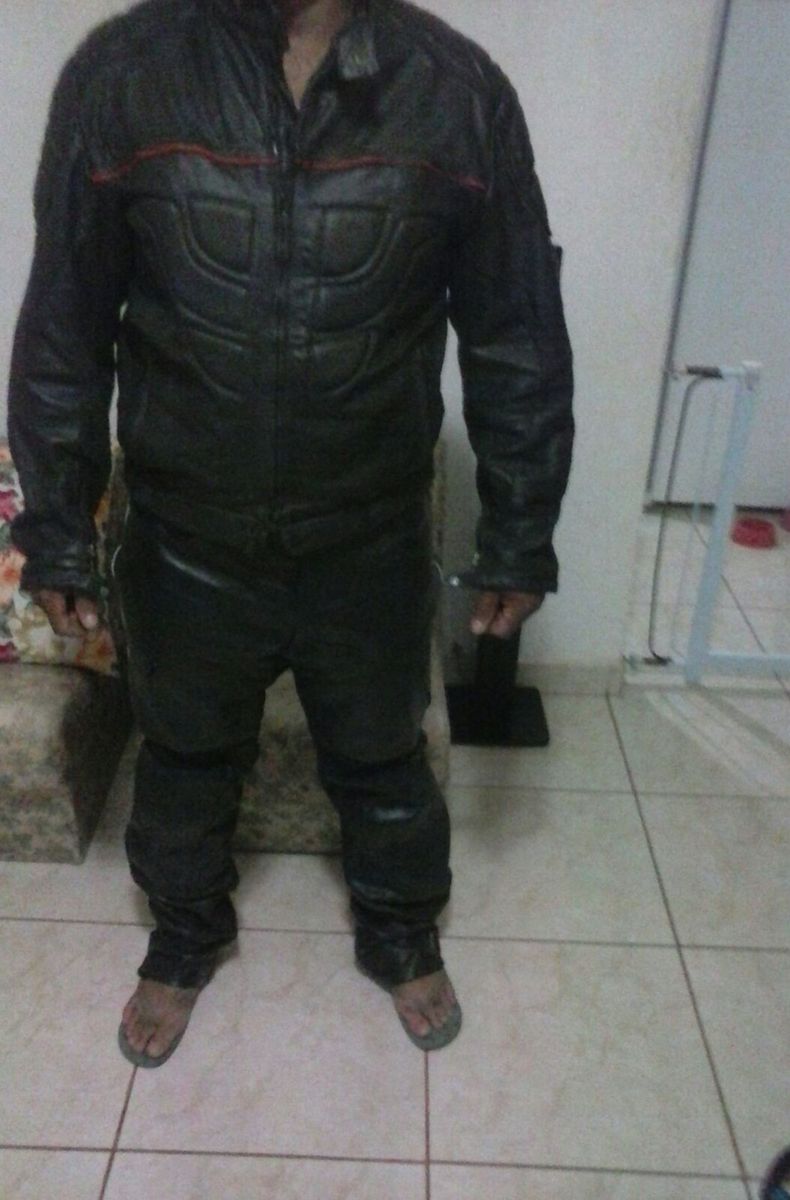 jaqueta e calça para motoqueiro