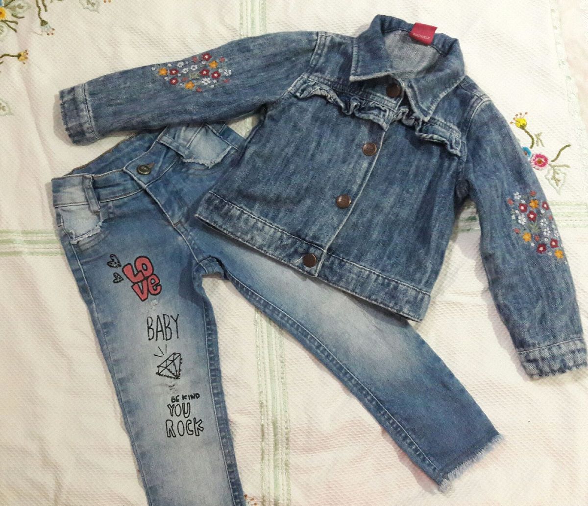 jaqueta jeans para menina