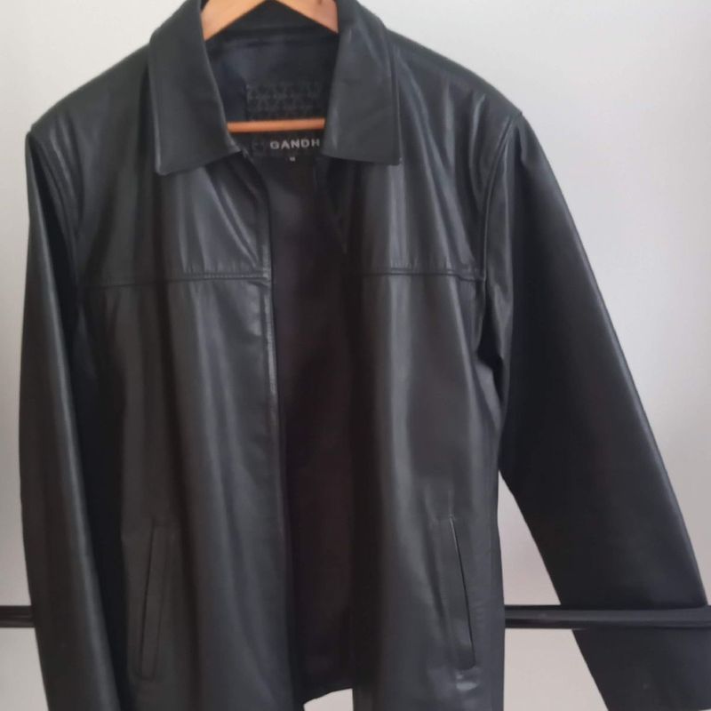 Jaqueta Masculina em Couro Blazer Masculino Gandhi Usado  79053141 enjoei