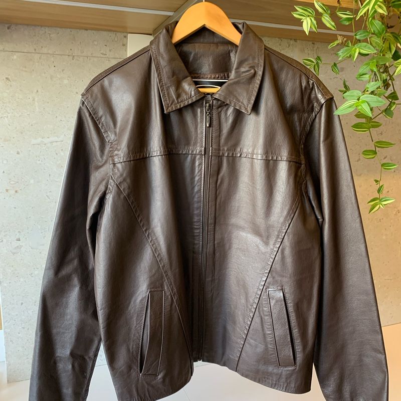 Jaqueta em Couro Natural Masculina Couro Cia Usado 111669105