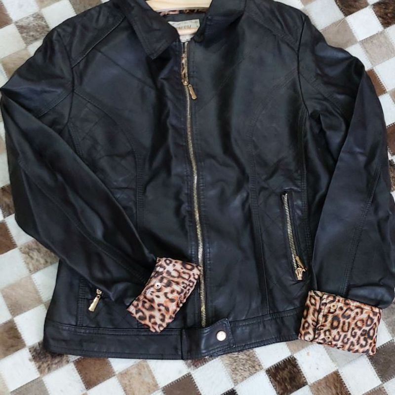 Jaqueta em Couro Sintético Casaco Feminino Susy Nunca Usado 86168396  enjoei