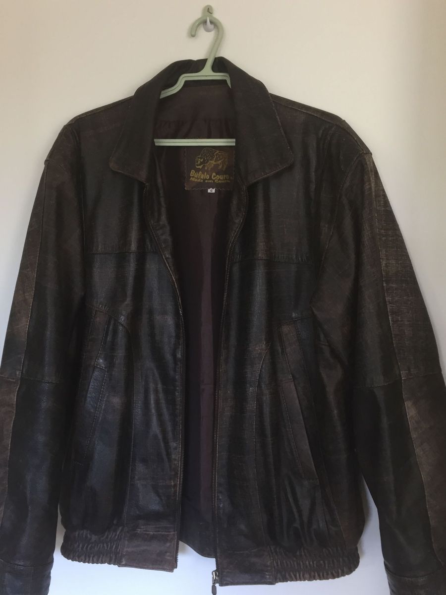 jaqueta de couro de bufalo feminina