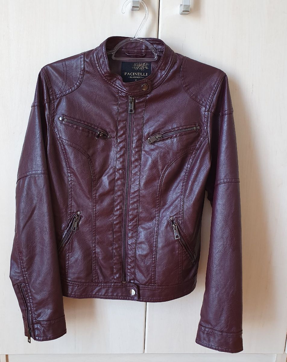 jaqueta de couro facinelli