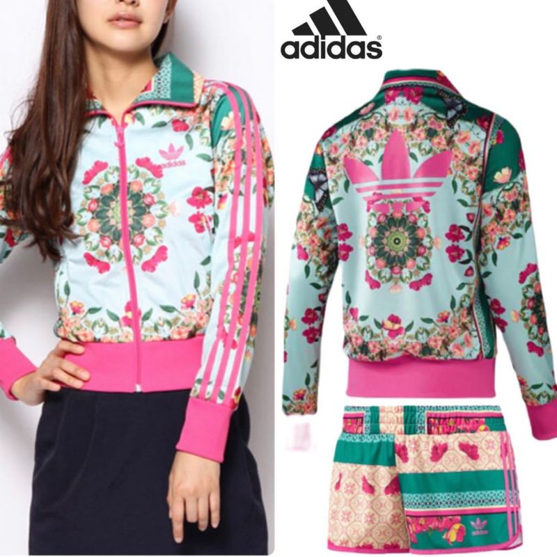 Jaqueta Farm X Adidas ( Borboflor) | Farm Usado 101853058 | enjoei