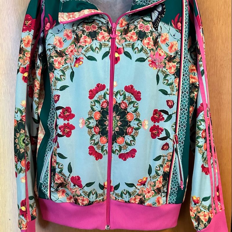 Jaqueta Farm X Adidas ( Borboflor) | Farm Usado 101853058 | enjoei