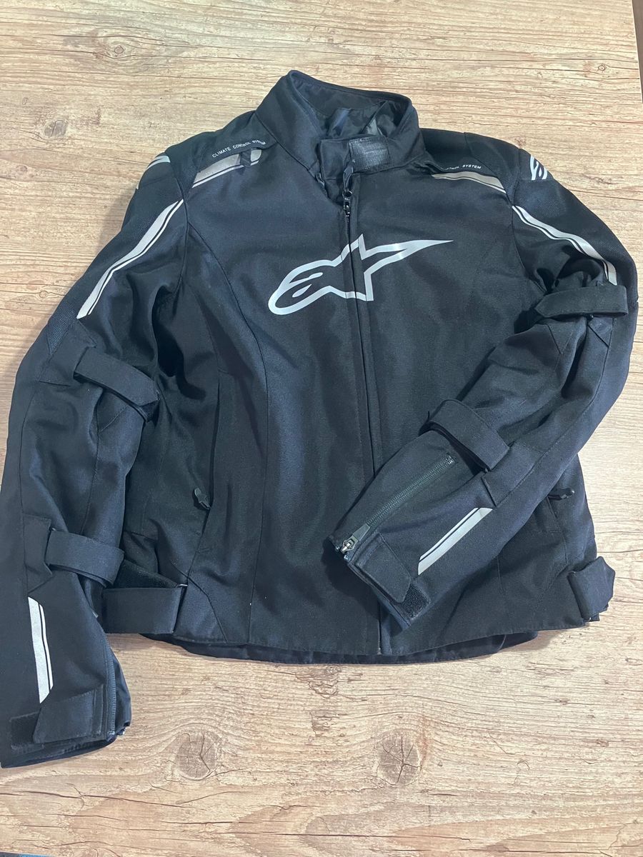 Jaqueta Feminina Alpinestars Stella Caladan Wp Preto e Cinza