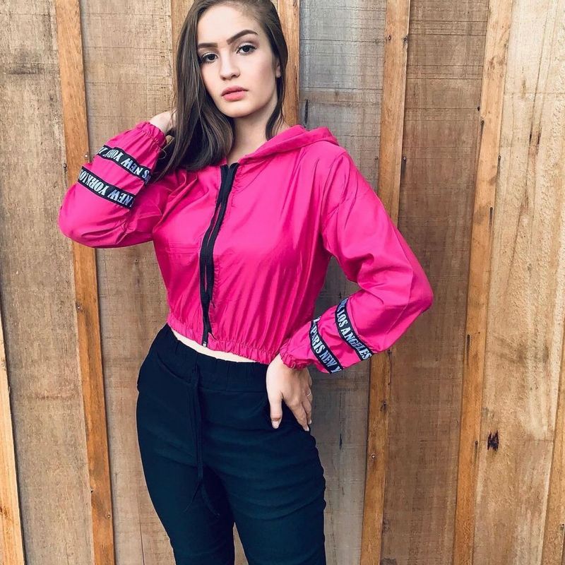 Cropped corta cheap vento rosa