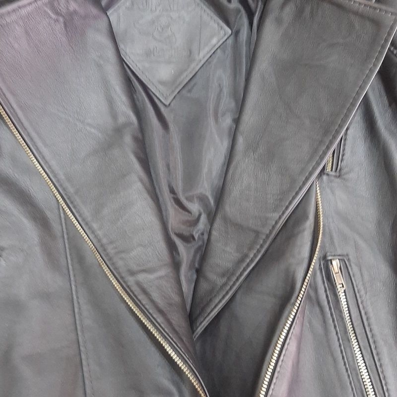 Jaqueta Feminina de Couro Legítimo Búfalo Casaco Feminino Couro - Main Image