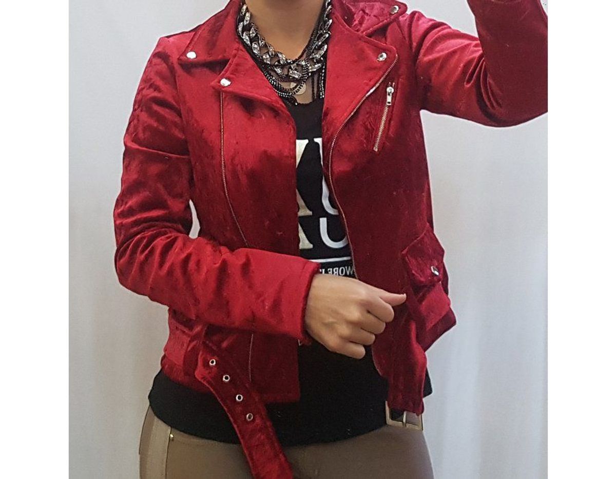 jaqueta feminina vermelha