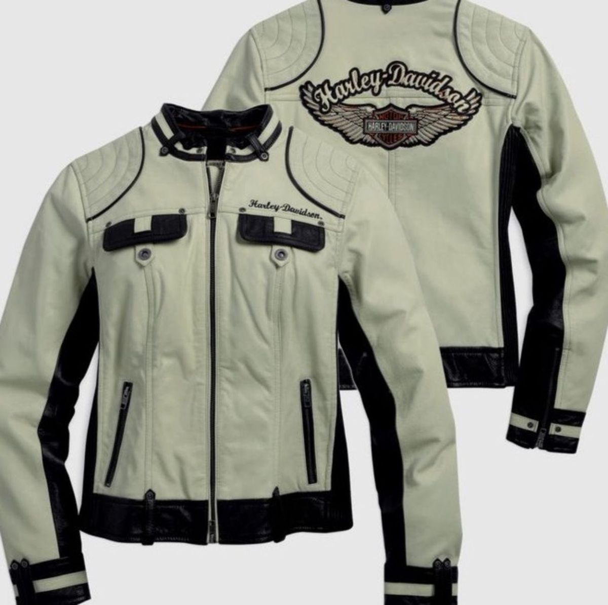 jaqueta de couro feminina harley davidson