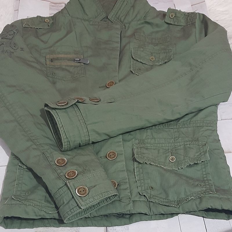 Jaqueta verde best sale exercito feminina