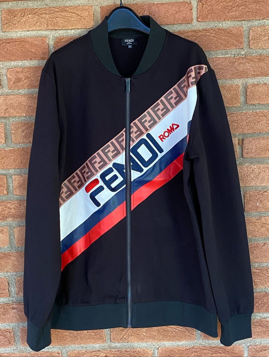 Jaqueta Fendi Roma Preta | Casaco Masculino Fendi Usado 55845610 | enjoei
