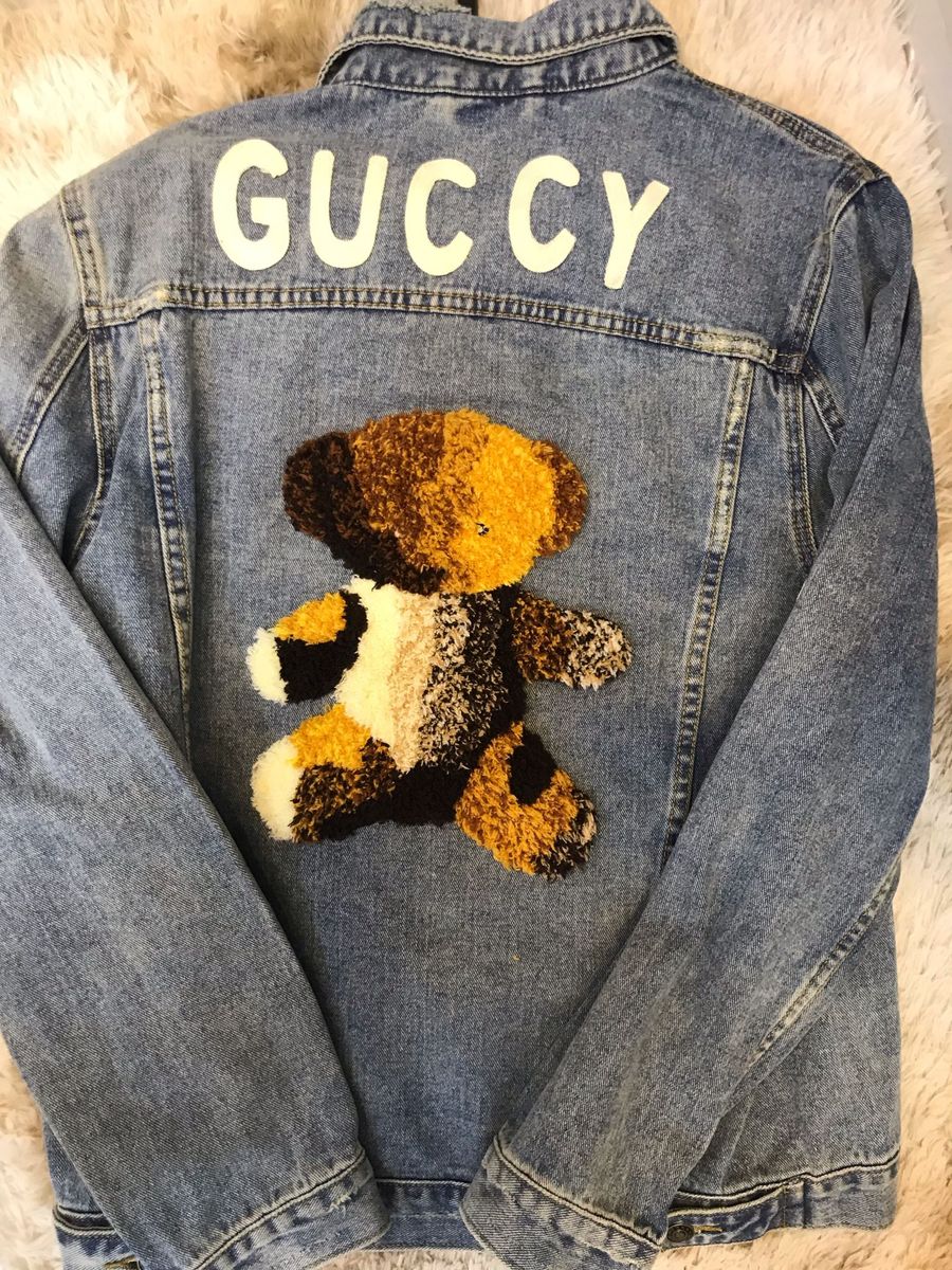 jaqueta jeans gucci feminina