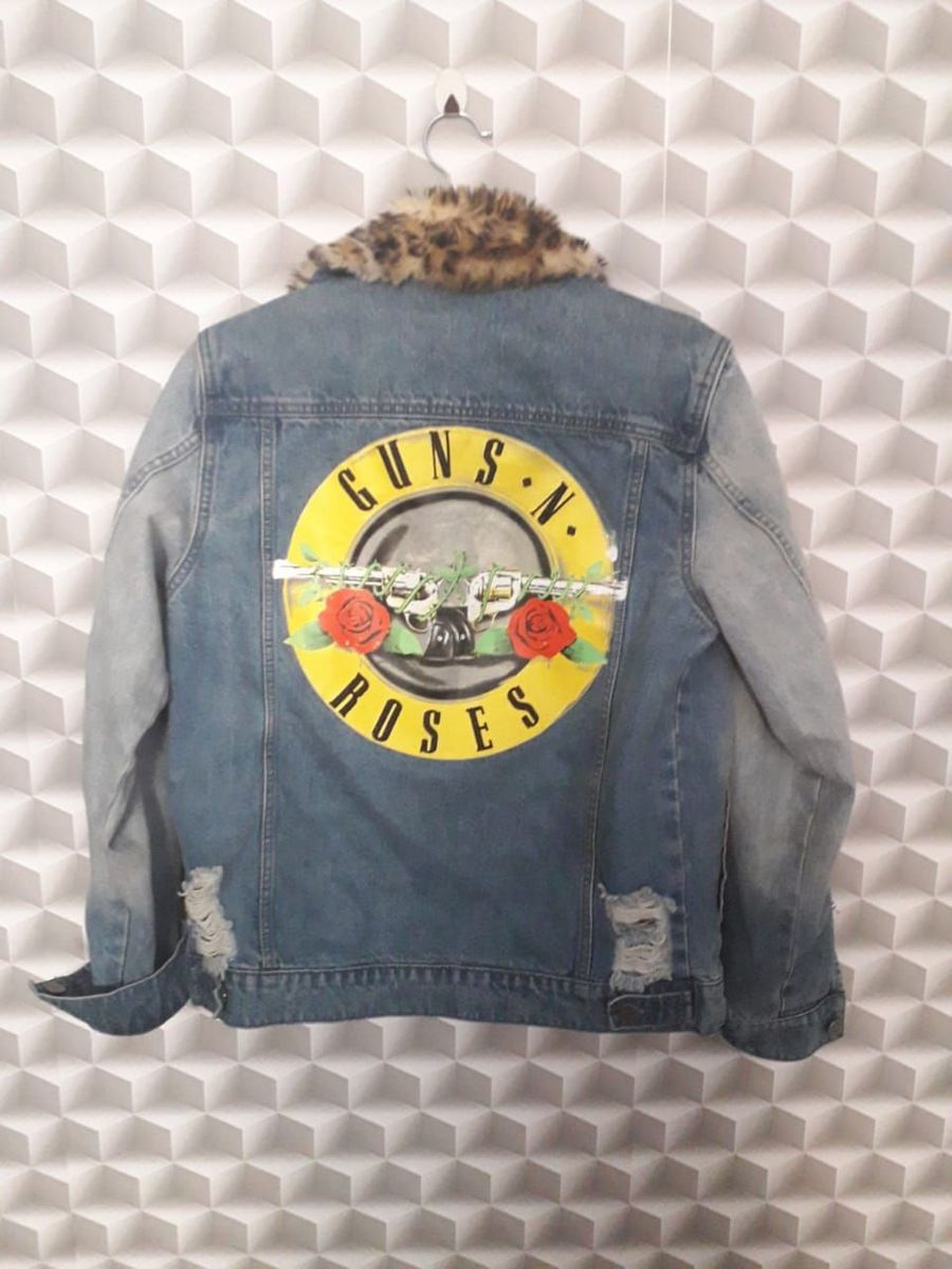 jaqueta de couro guns n roses