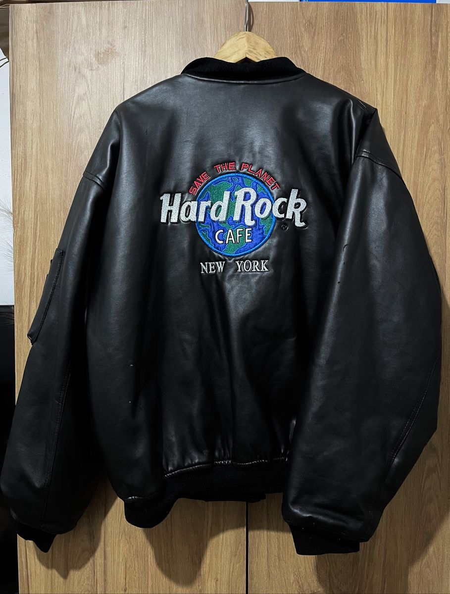 Jaqueta de hot sale couro hard rock