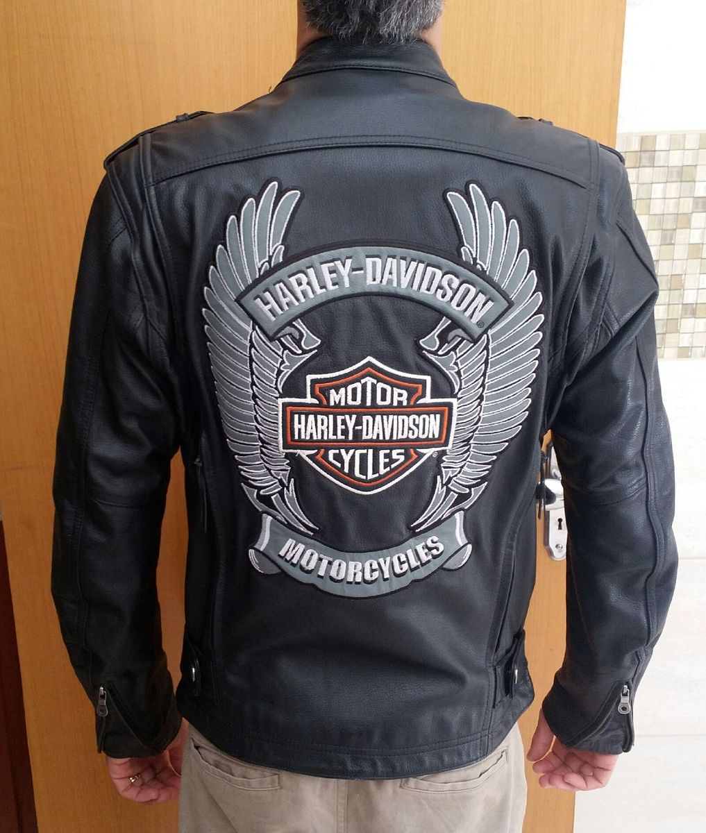 jaqueta de couro harley davidson masculina