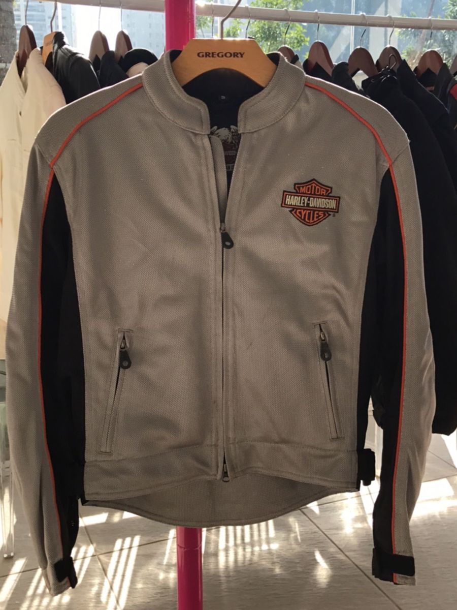 jaqueta de couro harley davidson feminina