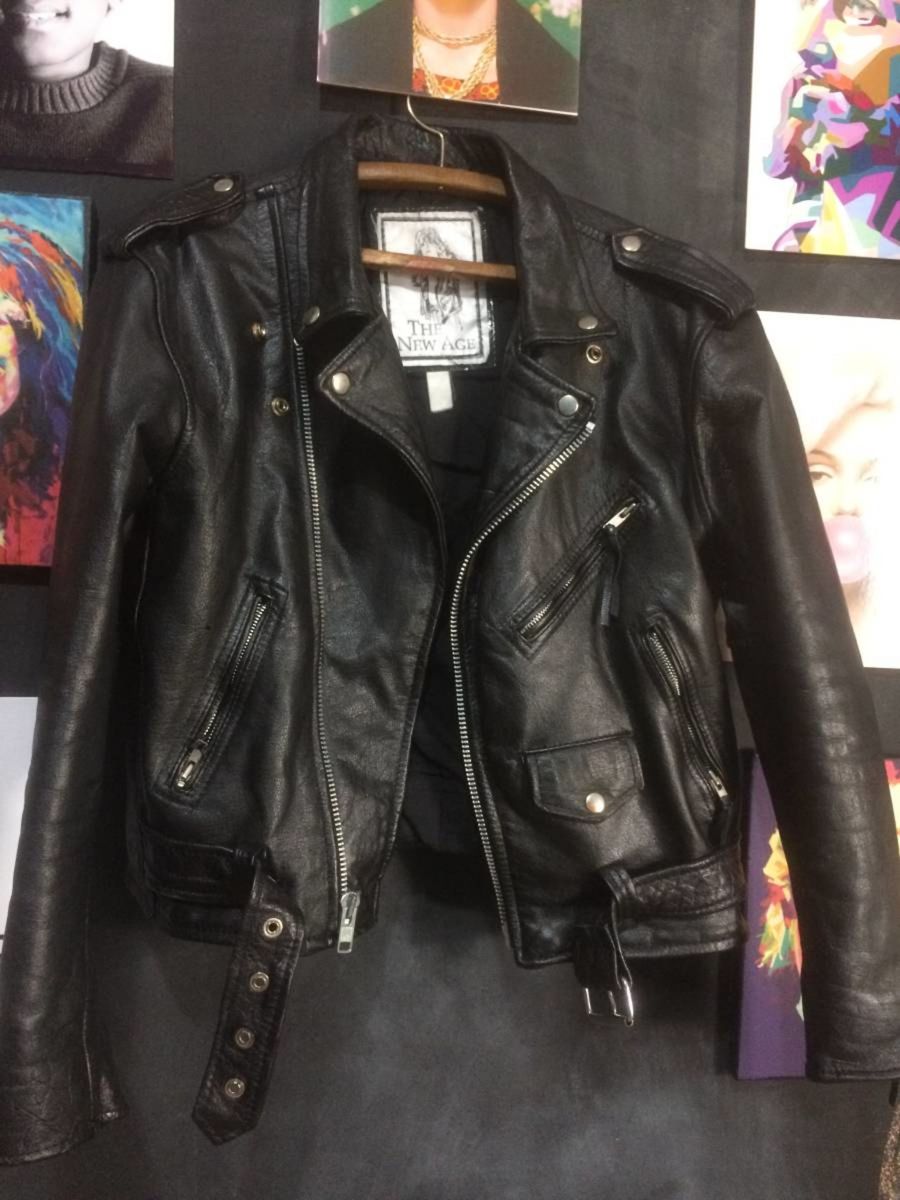 jaqueta de couro rock feminina
