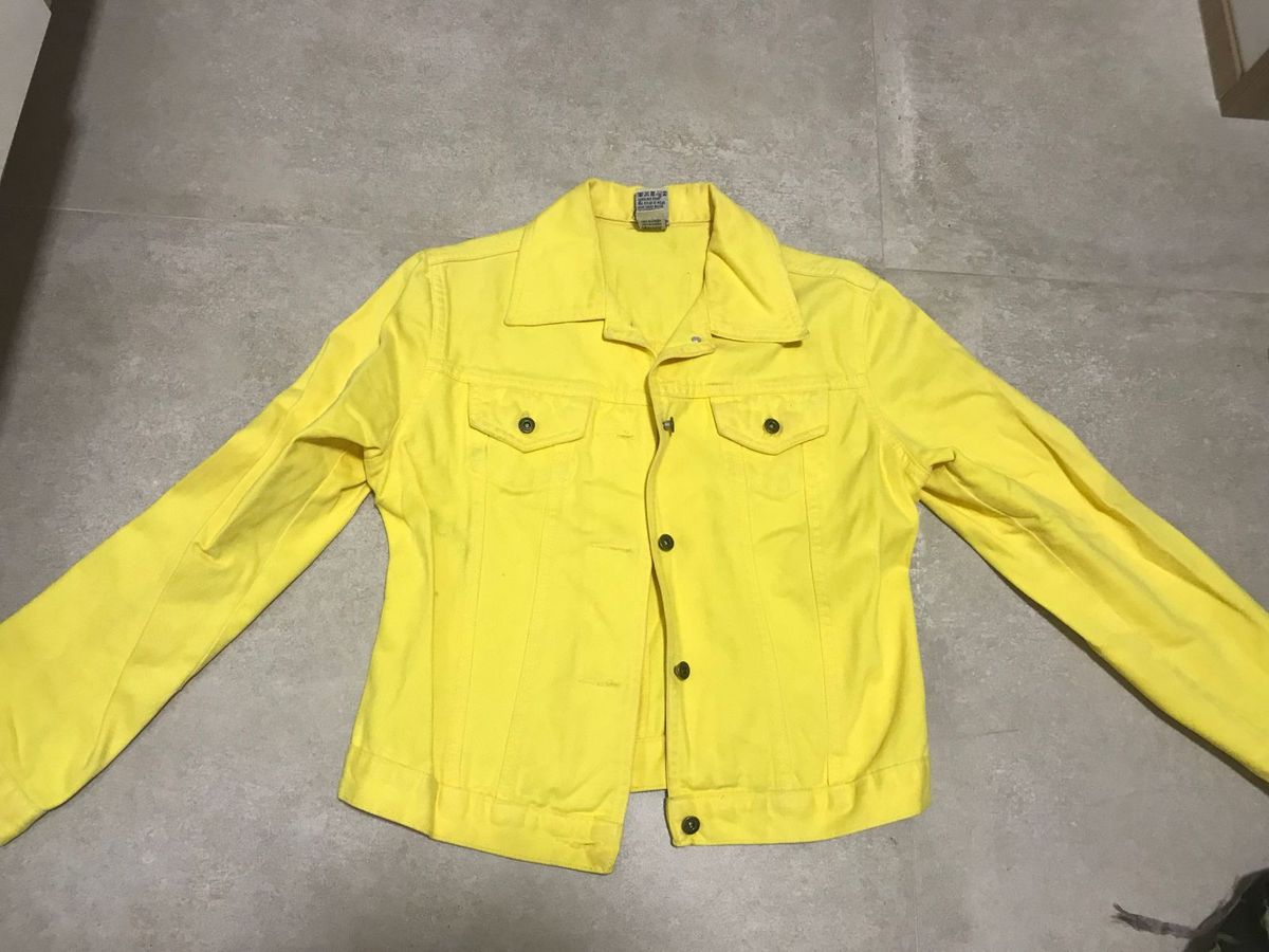 jaqueta jeans amarela
