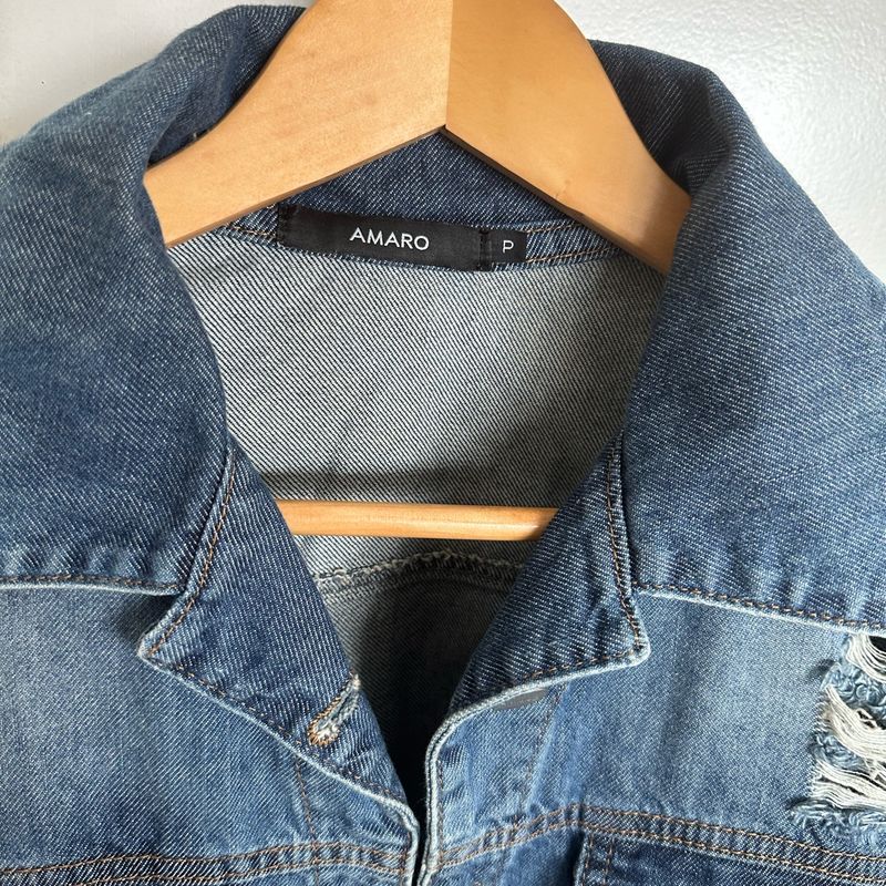 Jaqueta Jeans Amaro Casaco Feminino Amaro Usado 96644948 enjoei