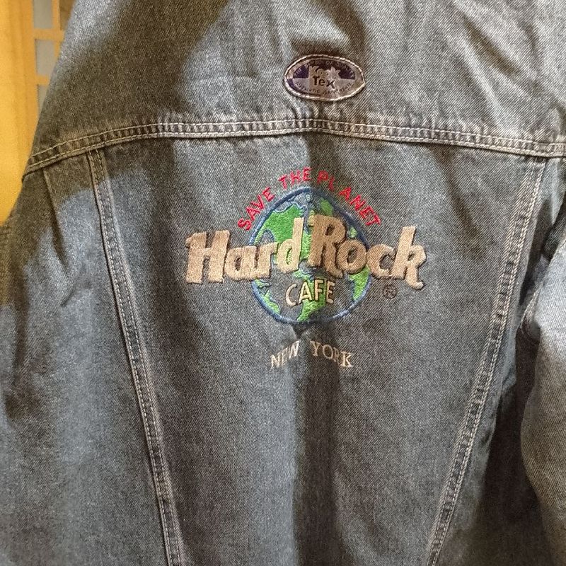 Jaqueta Jeans Antiga Gg Hard Rock Café New York Hard Rock Usado
