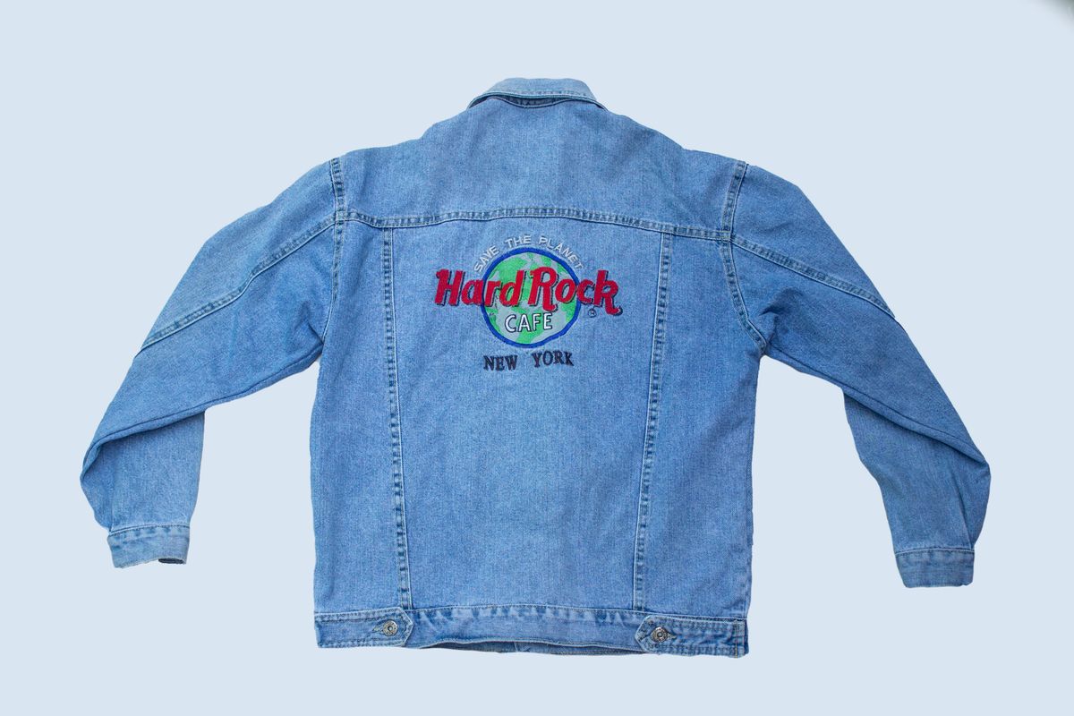 Jaqueta Jeans Antiga Hard Rock Cafe New York Unissex Blusa Feminina