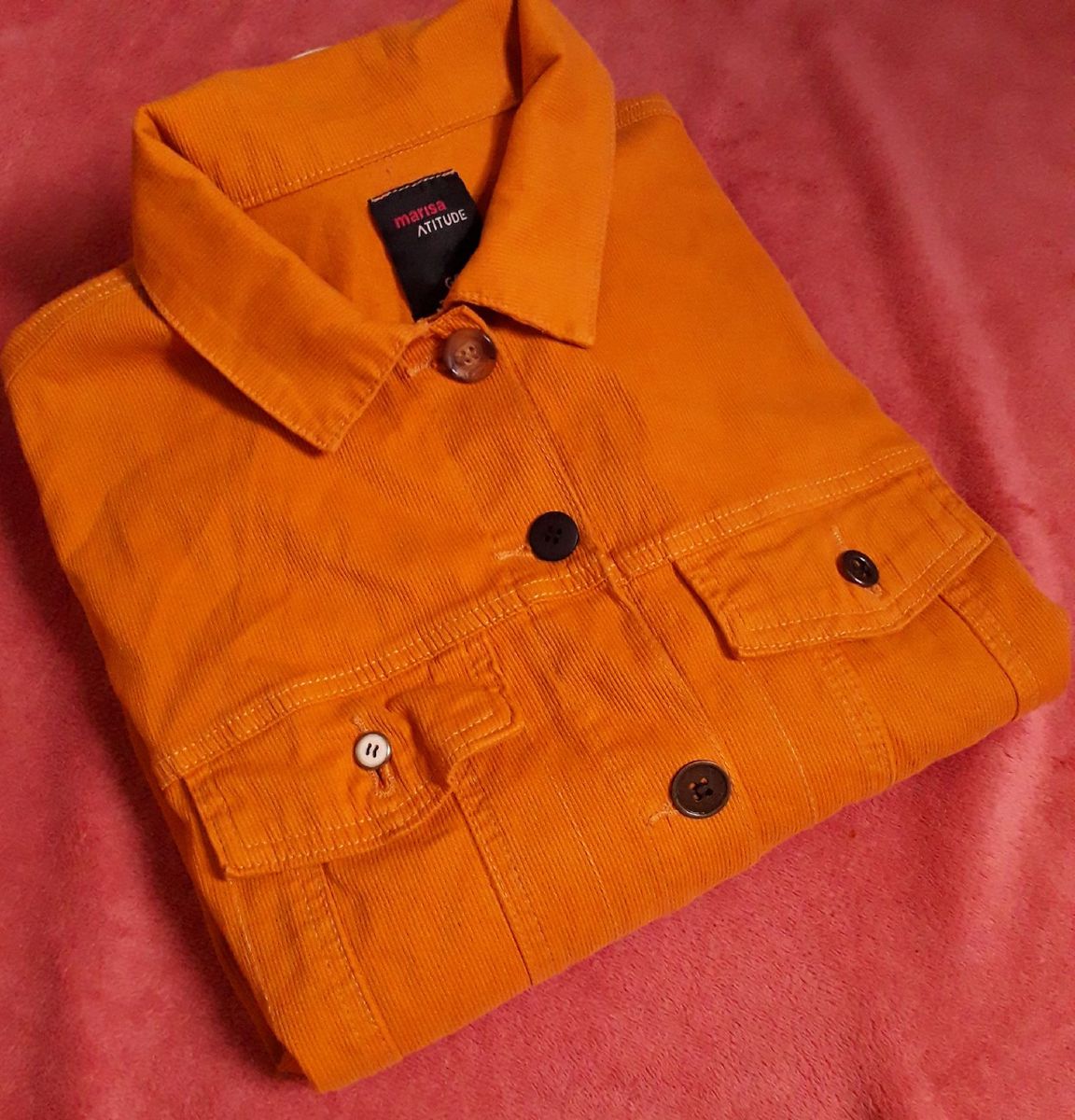 jaqueta jeans mostarda