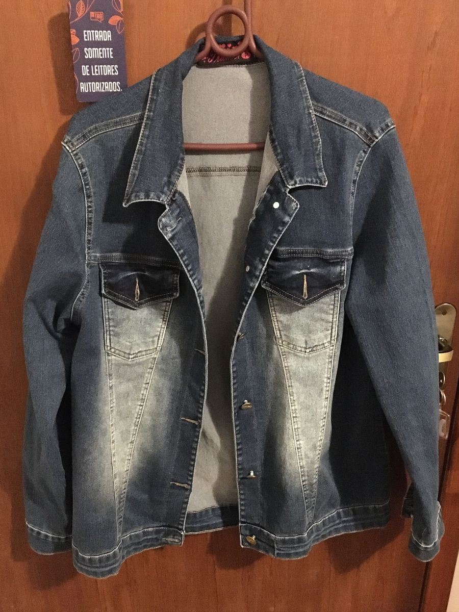 jaqueta jeans com strech