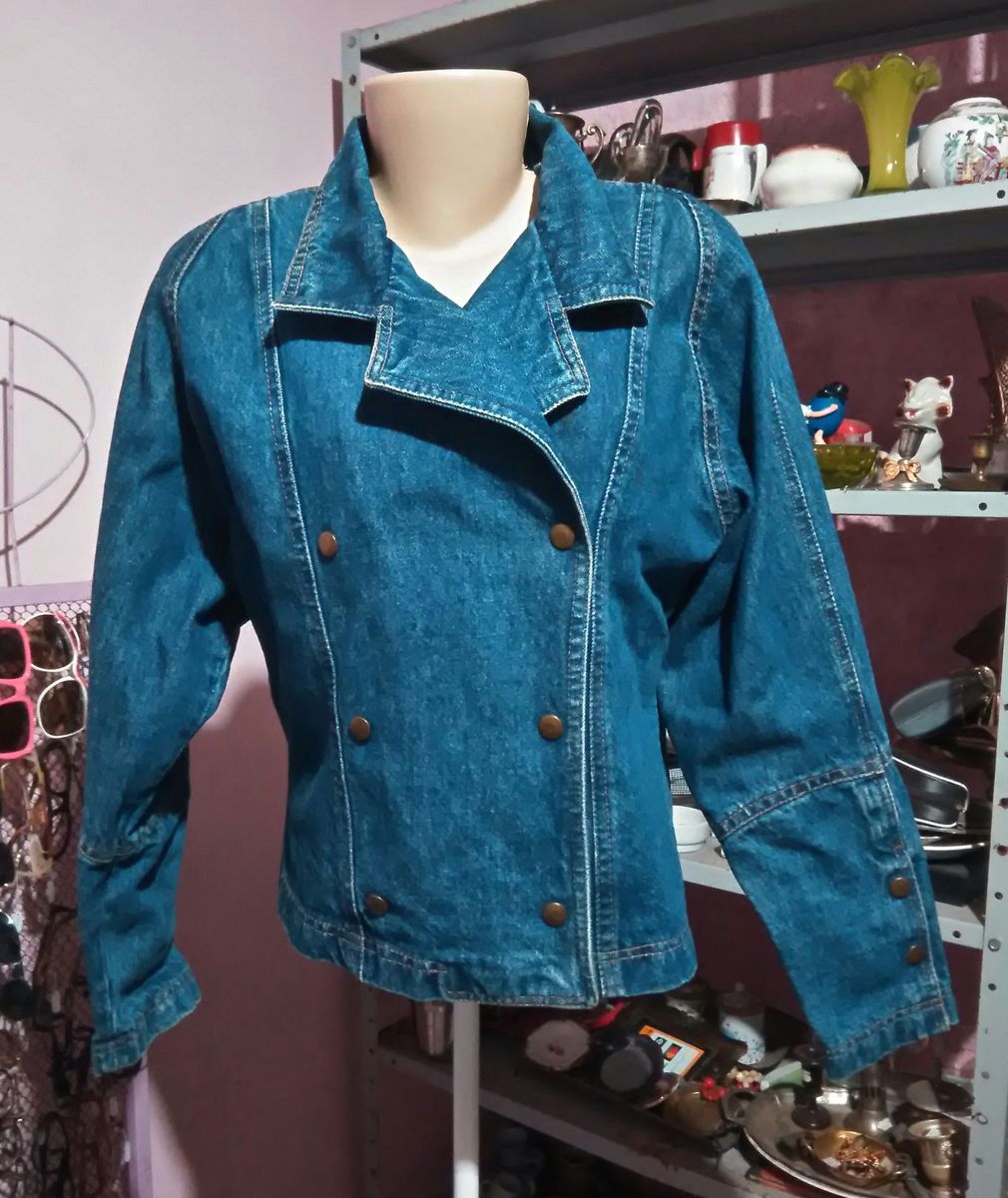 jaqueta jeans estilo anos 80