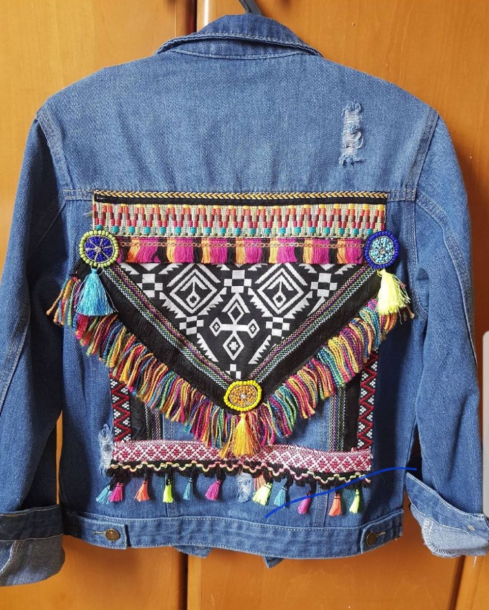 jaqueta jeans boho