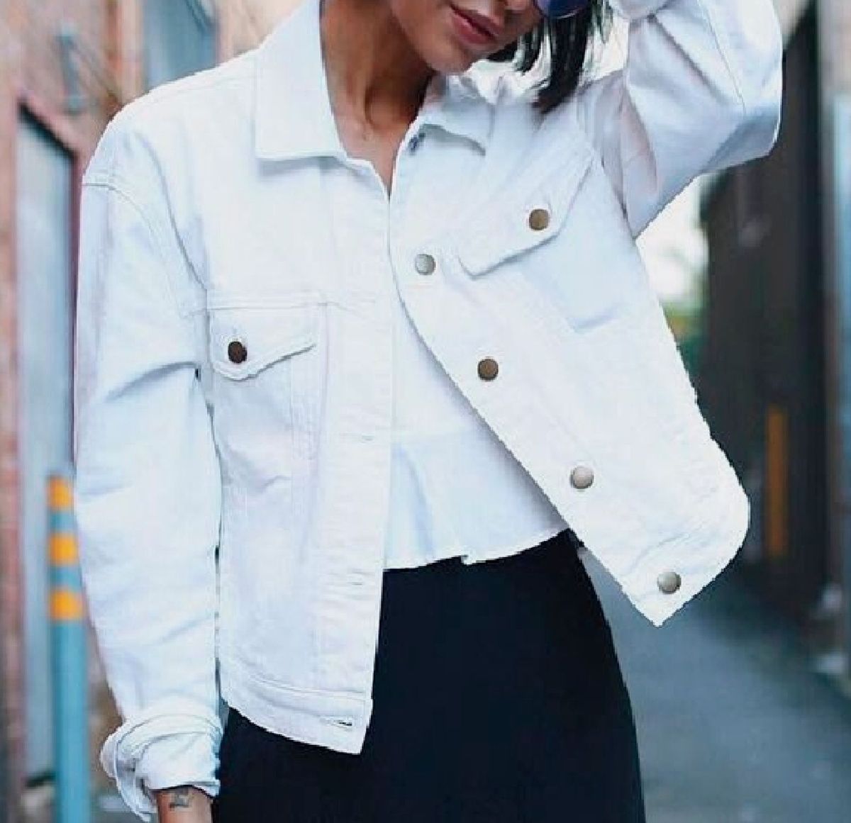 jaqueta branca marisa