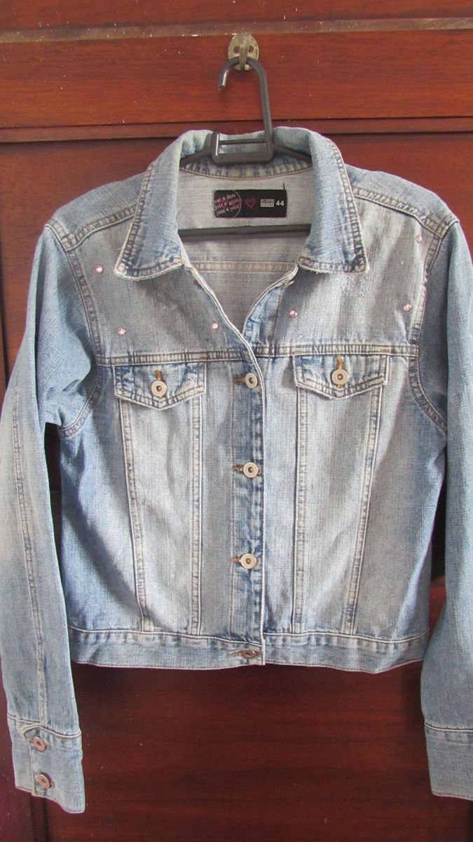 jaqueta jeans clock house