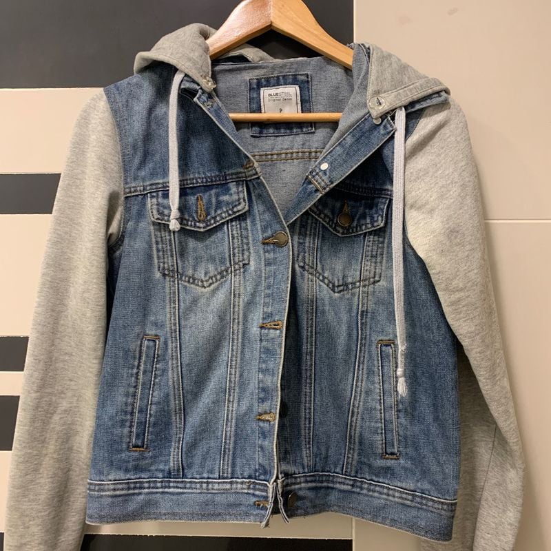 Jaqueta Jeans com Moletom Renner Blue Steel Usado 103734112